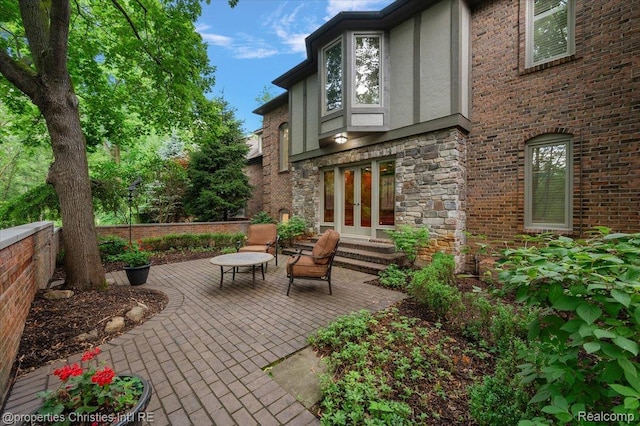 347 Pine Ridge Dr, Bloomfield Hills, MI 48304 - view of patio featuring french doors