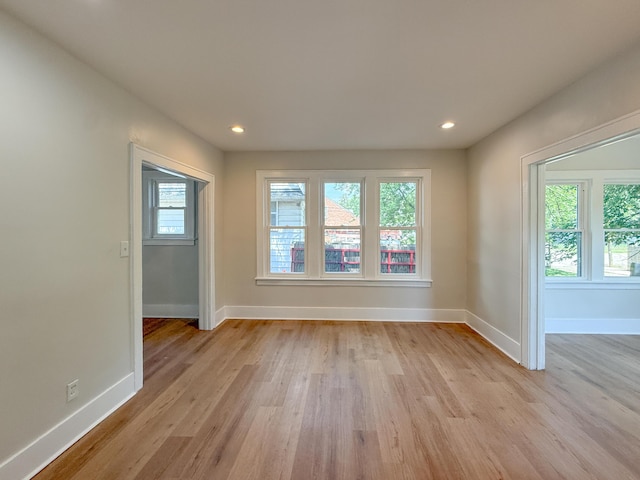 15786 Rutherford St, Detroit, MI 48227 - unfurnished room featuring light wood-style floors and recessed lighting