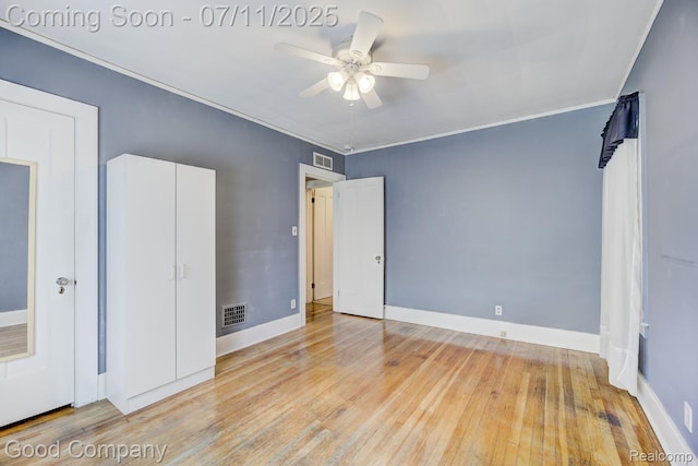 515 W Golden Gate, Detroit, MI 48203 - unfurnished bedroom featuring hardwood / wood-style floors and ceiling fan
