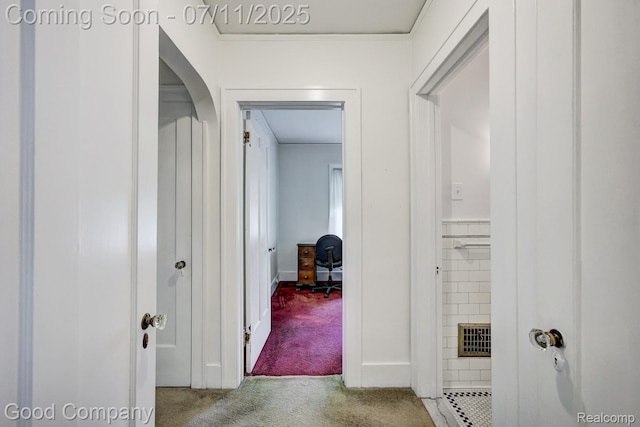 515 W Golden Gate, Detroit, MI 48203 - corridor with carpet and an office area