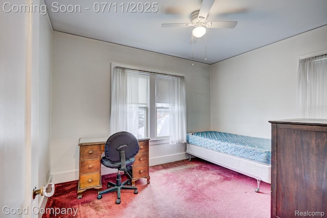 515 W Golden Gate, Detroit, MI 48203 - bedroom with carpet floors and ceiling fan