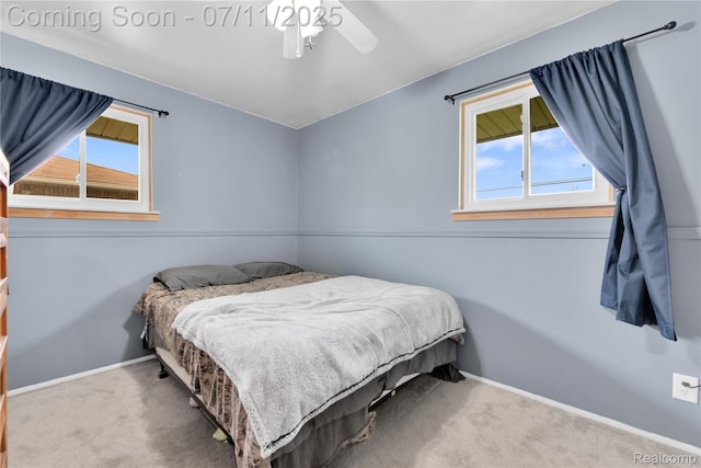34019 Arrowhead St, Canton, MI 48185 - carpeted bedroom with baseboards and ceiling fan