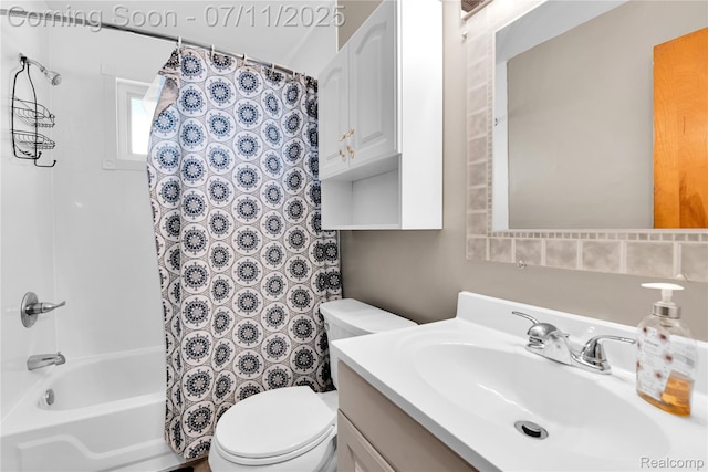 34019 Arrowhead St, Canton, MI 48185 - full bathroom with vanity and shower / bath combo with shower curtain