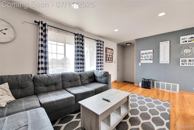 34019 Arrowhead St, Canton, MI 48185 - living room featuring wood finished floors and recessed lighting