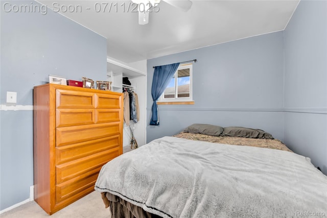 34019 Arrowhead St, Canton, MI 48185 - carpeted bedroom with a closet and a ceiling fan