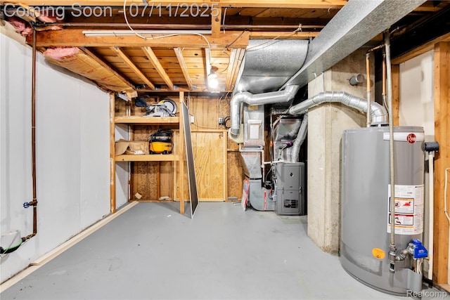 34019 Arrowhead St, Canton, MI 48185 - unfinished basement with water heater and heating unit