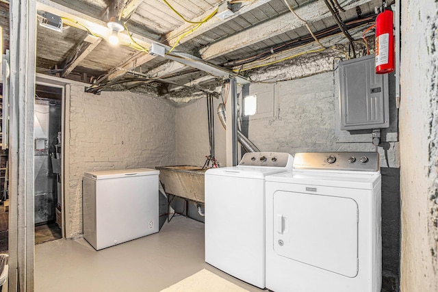 211 S 4th St, Niles, MI 49120 - washroom with independent washer and dryer and electric panel