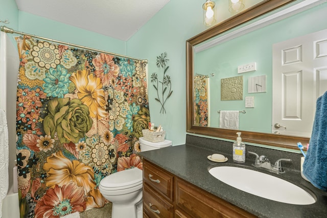 9095 Marsh Cir, Galesburg, MI 49053 - full bathroom featuring vanity and a shower with curtain