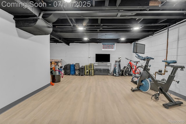 4607 Robinwood Ave, Royal Oak, MI 48073 - workout room with wood finished floors