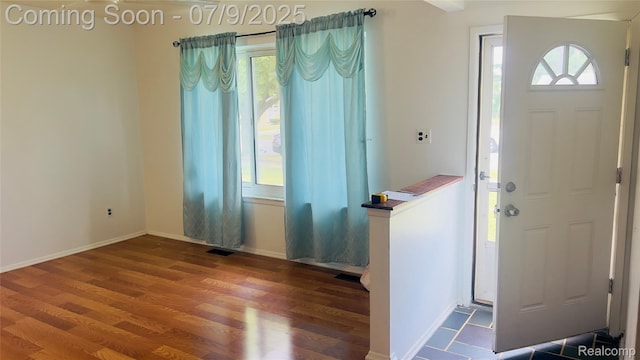 4224 Garrick Ave, Sterling Heights, MI 48091 - foyer entrance featuring wood finished floors and baseboards