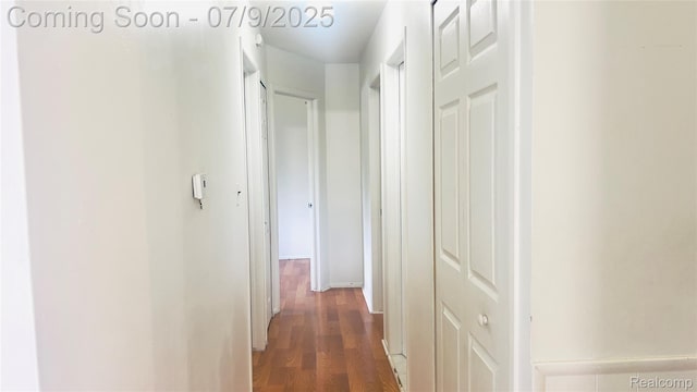 4224 Garrick Ave, Sterling Heights, MI 48091 - hall featuring dark wood-style floors