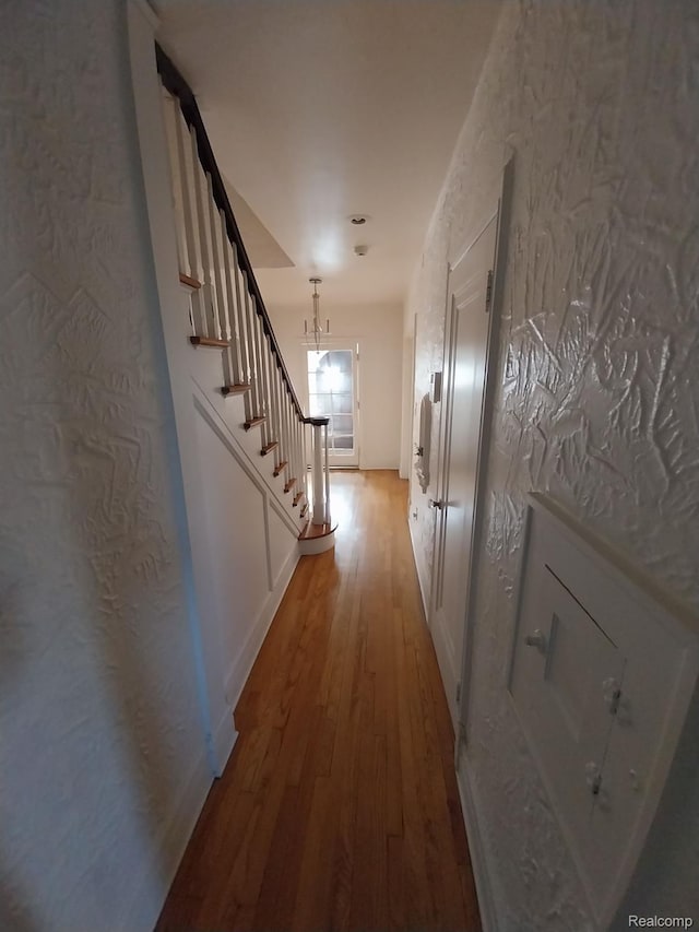 16834 Muirland St, Detroit, MI 48221 - hall featuring light wood finished floors and stairs