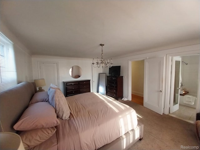 16834 Muirland St, Detroit, MI 48221 - carpeted bedroom with a chandelier