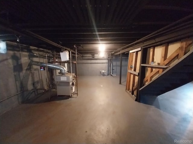 16834 Muirland St, Detroit, MI 48221 - unfinished below grade area featuring a heating unit