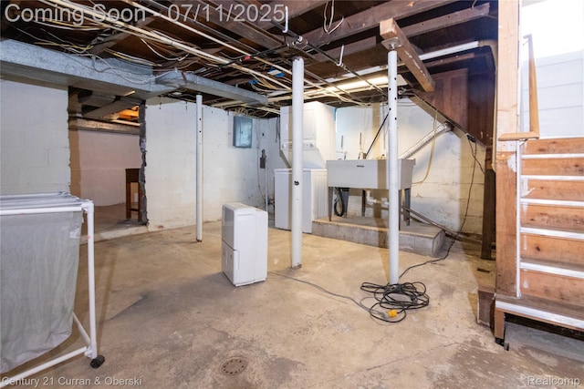 29046 S Wesley Ave, Flat Rock, MI 48134 - unfinished below grade area featuring electric panel