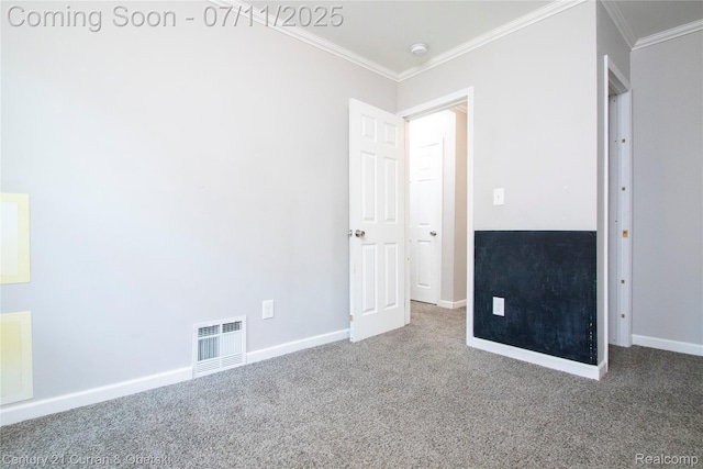 29046 S Wesley Ave, Flat Rock, MI 48134 - unfurnished bedroom with ornamental molding and carpet flooring
