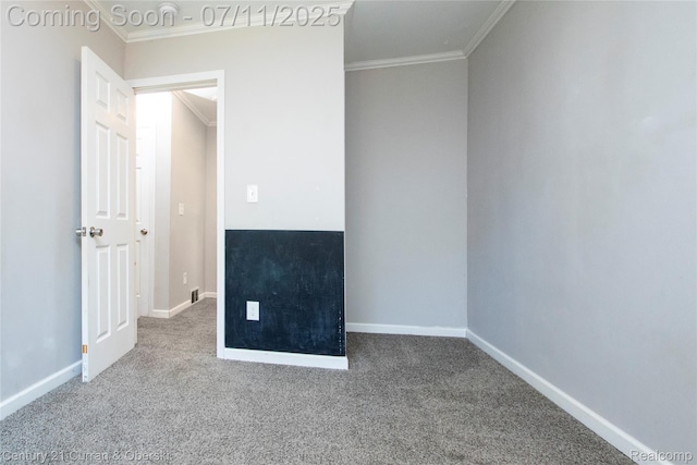 29046 S Wesley Ave, Flat Rock, MI 48134 - unfurnished room with crown molding and carpet floors