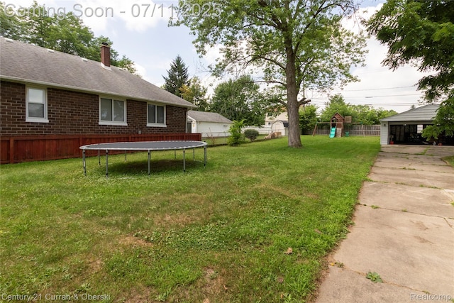29046 S Wesley Ave, Flat Rock, MI 48134 - fenced backyard featuring a trampoline