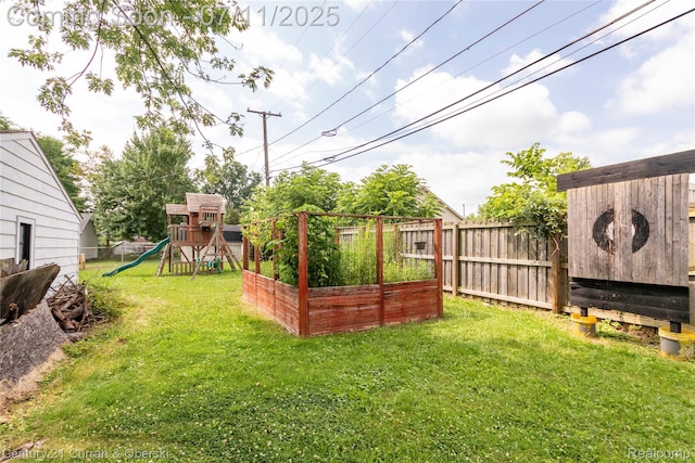 29046 S Wesley Ave, Flat Rock, MI 48134 - view of yard featuring a playground and a garden