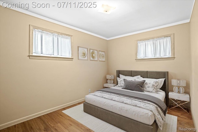 21840 N Tuller Ct, Southfield, MI 48076 - bedroom featuring multiple windows, wood finished floors, and ornamental molding