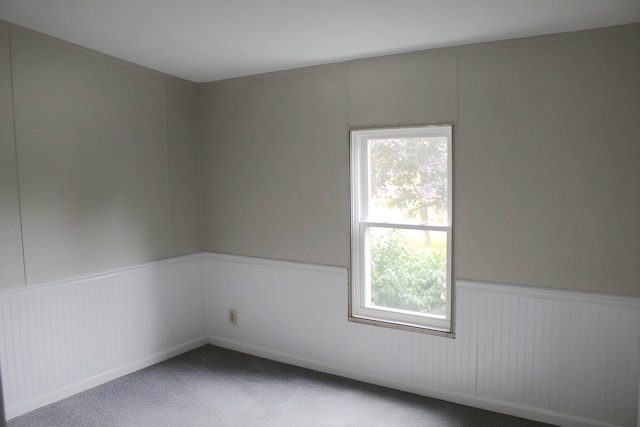 5249 Lapeer Rd, Burton, MI 48509 - unfurnished room with a wainscoted wall and carpet flooring