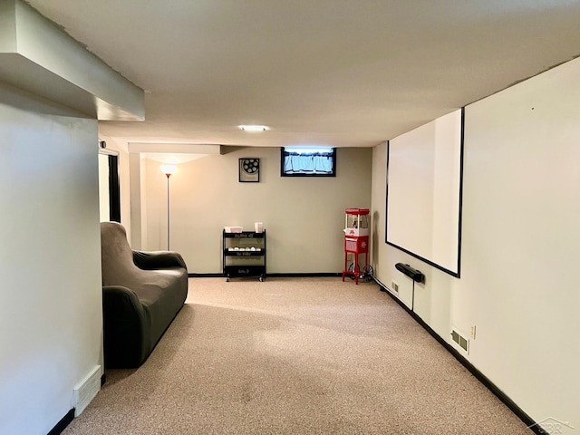 4865 Cactus Dr, Saginaw, MI 48603 - cinema room with light colored carpet and baseboards