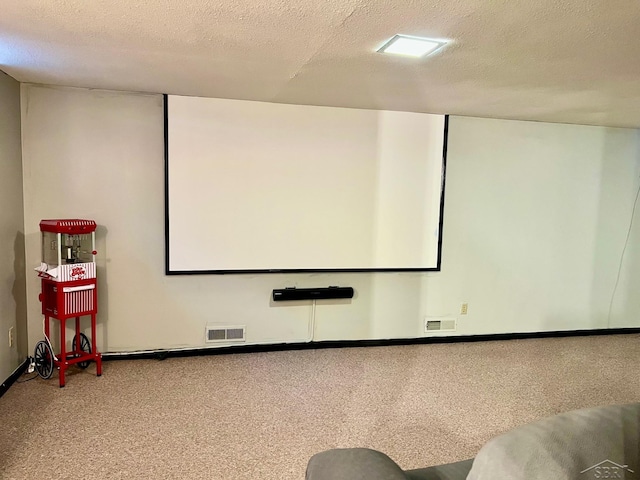 4865 Cactus Dr, Saginaw, MI 48603 - carpeted home theater featuring baseboards and a textured ceiling