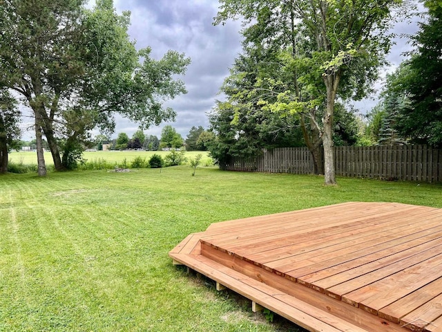 4865 Cactus Dr, Saginaw, MI 48603 - view of yard featuring a wooden deck