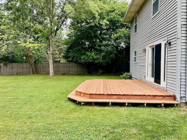 4865 Cactus Dr, Saginaw, MI 48603 - view of yard with a wooden deck