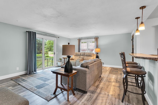 4825 Walz Rd, Jackson, MI 49201 - living area featuring wood finished floors and a textured ceiling