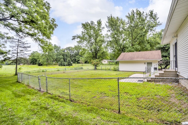 4825 Walz Rd, Jackson, MI 49201 - fenced backyard featuring an outbuilding