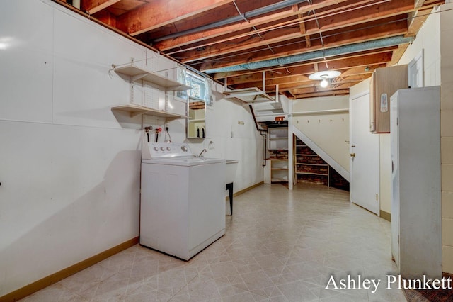 1460 N Peterson Rd, Muskegon, MI 49445 - basement with baseboards
