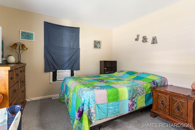 1002 Madison St, Grand Haven, MI 49417 - carpeted bedroom with cooling unit and baseboards