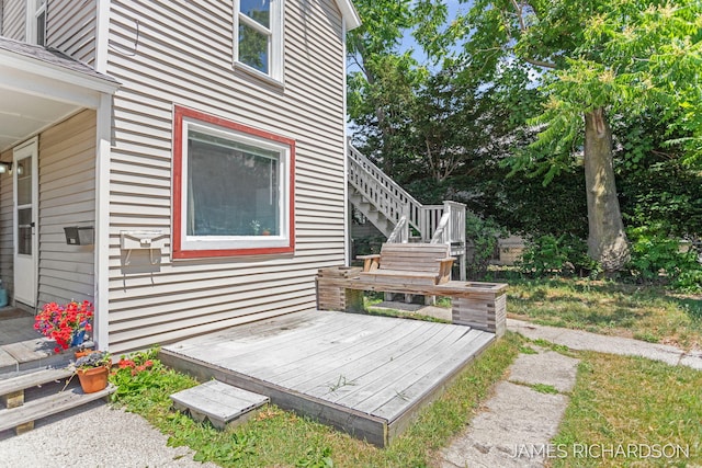 1002 Madison St, Grand Haven, MI 49417 - deck featuring stairs