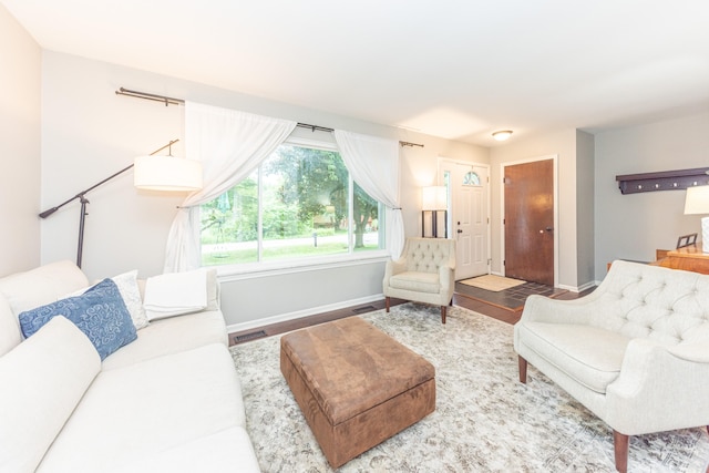 4893 Club Pl, Ypsilanti, MI 48197 - living area with baseboards and wood finished floors