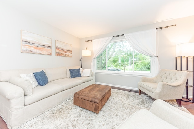 4893 Club Pl, Ypsilanti, MI 48197 - living room with wood finished floors and baseboards
