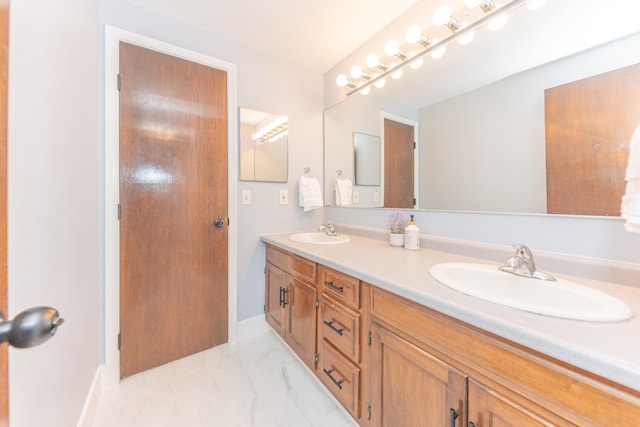 4893 Club Pl, Ypsilanti, MI 48197 - bathroom with double vanity and marble finish flooring