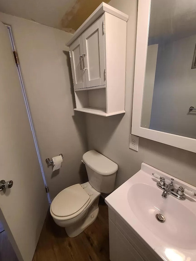 101 E Mckay St, Saline, MI 48176 - half bathroom featuring vanity and wood finished floors