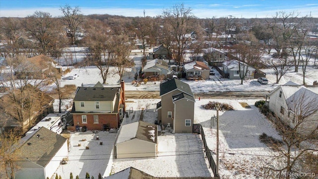 20817 Parkside Blvd, Ferndale, MI 48220 - snowy aerial view featuring a residential view