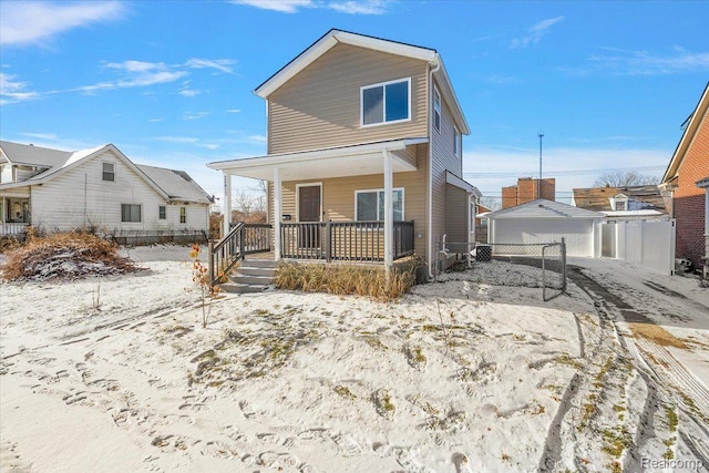 20817 Parkside Blvd, Ferndale, MI 48220 - view of front of home with a porch and a garage