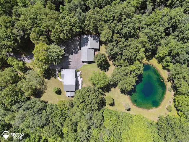 416 State Park Rd, Ortonville, MI 48462 - aerial overview of property's location with a heavily wooded area