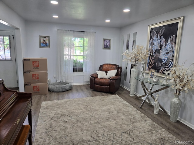17328 Mcnamara Dr, Garden City, MI 48152 - sitting room with wood finished floors, healthy amount of natural light, and recessed lighting