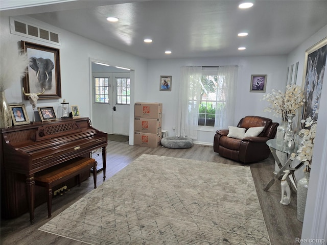 17328 Mcnamara Dr, Garden City, MI 48152 - living area featuring wood finished floors and recessed lighting