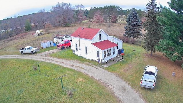 524 S Cherry St, Evart, MI 49631 - aerial view of property and surrounding area