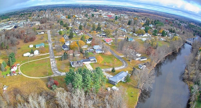 524 S Cherry St, Evart, MI 49631 - aerial overview of property's location featuring a nearby body of water