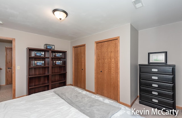 530 Pine Haven Dr, Comstock Park, MI 49321 - bedroom featuring two closets and carpet