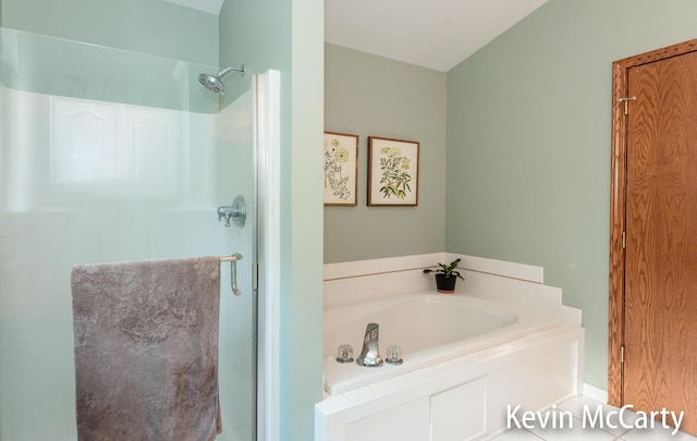 530 Pine Haven Dr, Comstock Park, MI 49321 - bathroom with a stall shower and a garden tub