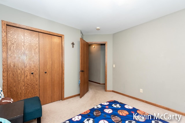 530 Pine Haven Dr, Comstock Park, MI 49321 - bedroom with light carpet and a closet