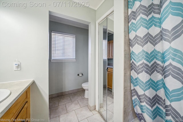21203 Collingham Ave, Farmington Hills, MI 48336 - full bathroom with vanity, tile patterned flooring, and a shower with shower curtain