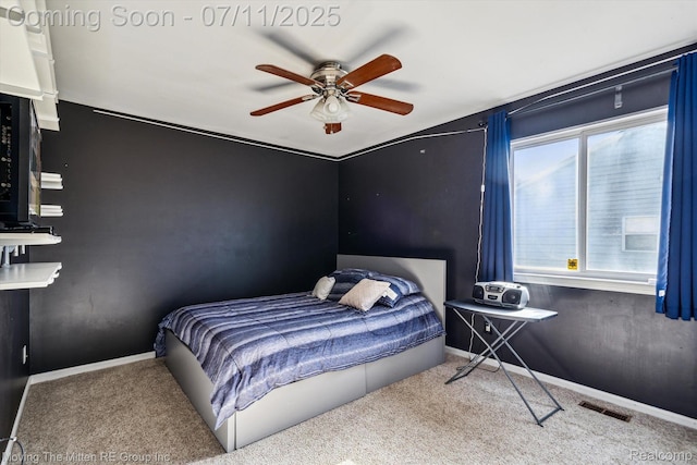 21203 Collingham Ave, Farmington Hills, MI 48336 - carpeted bedroom featuring baseboards and ceiling fan